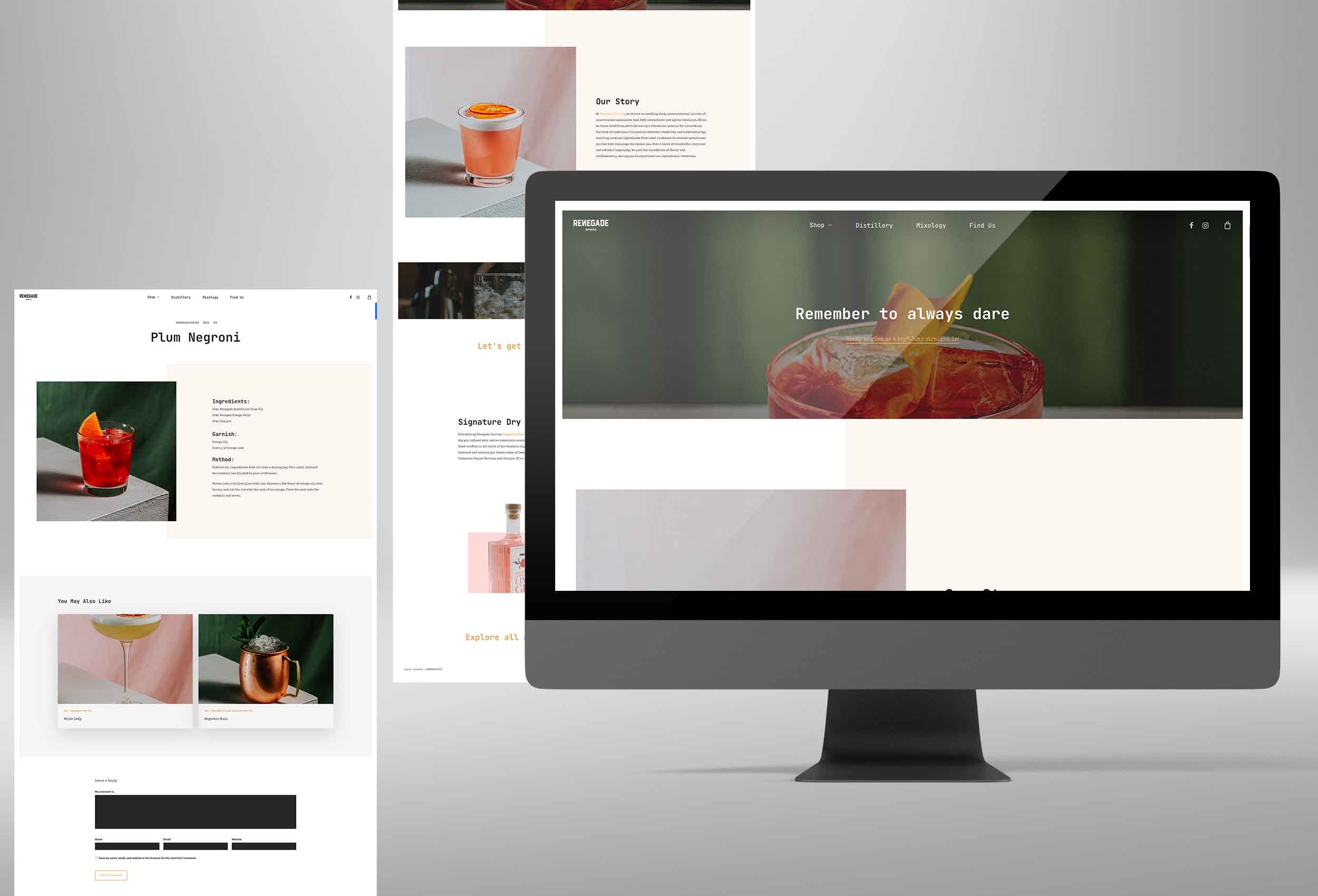 Be Creative Media - Website Design - Renegade Spirits